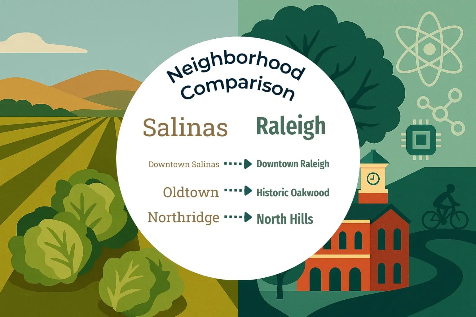 Salinas vs Raleigh Neighborhood Comparison