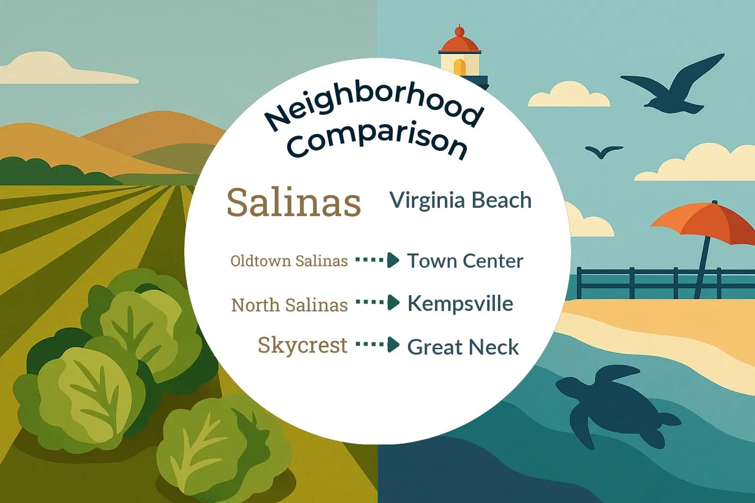 Salinas vs Virginia Beach Neighborhood Comparison