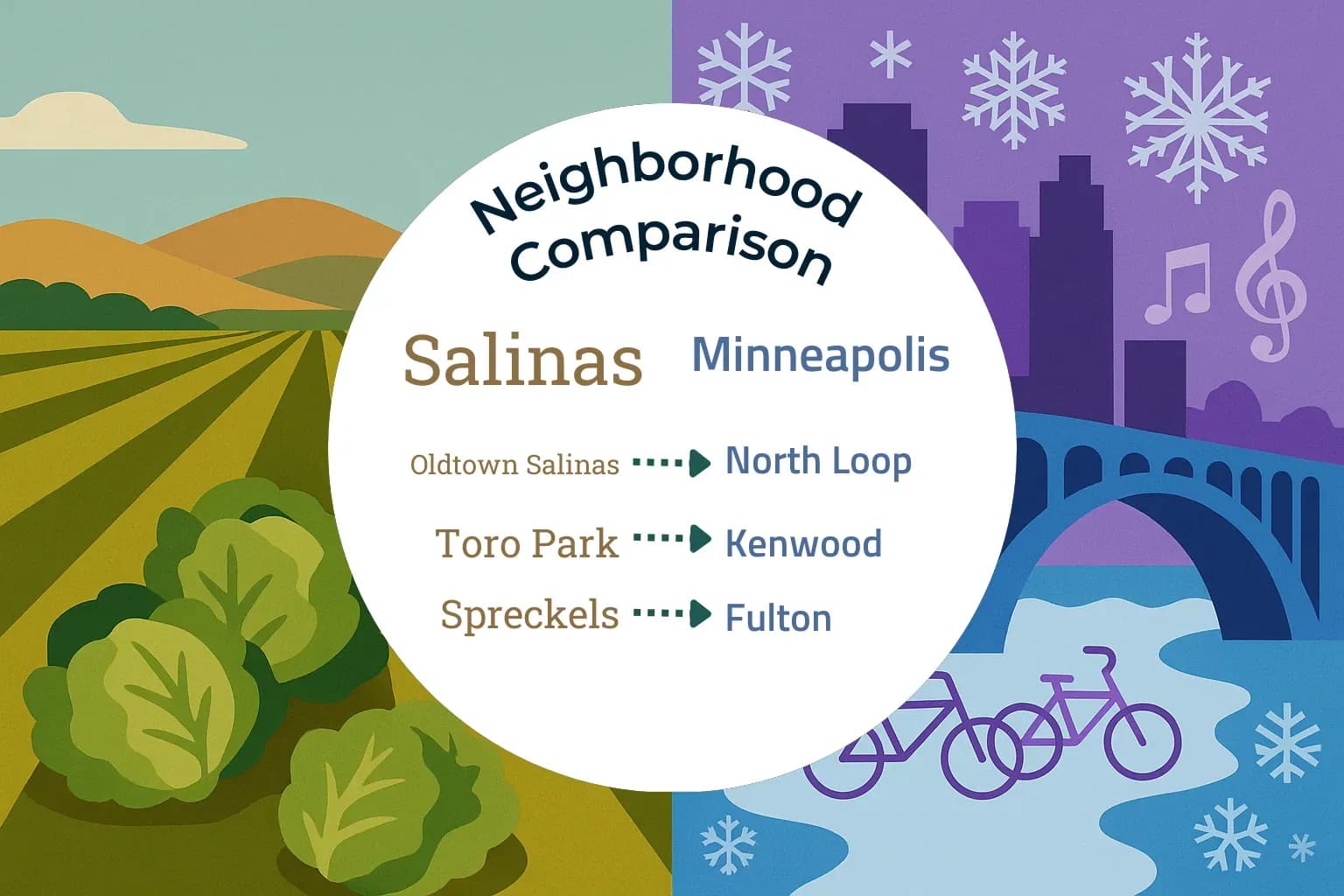 Salinas vs Minneapolis Neighborhood Comparison