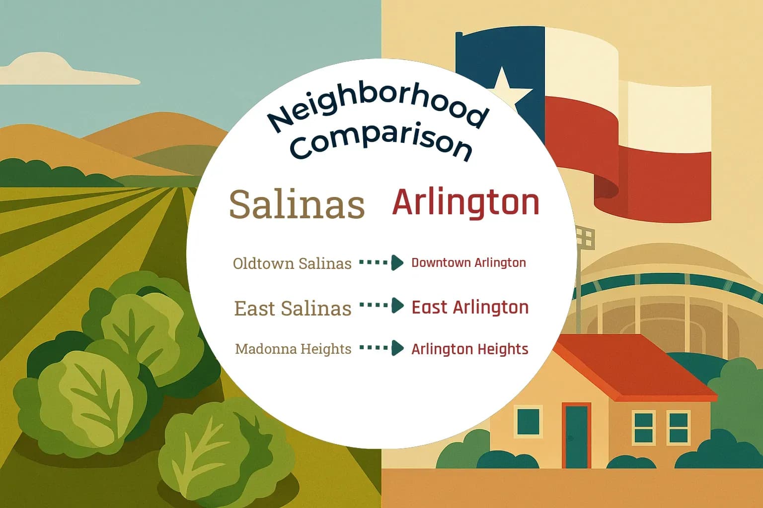 Salinas vs Arlington Neighborhood Comparison
