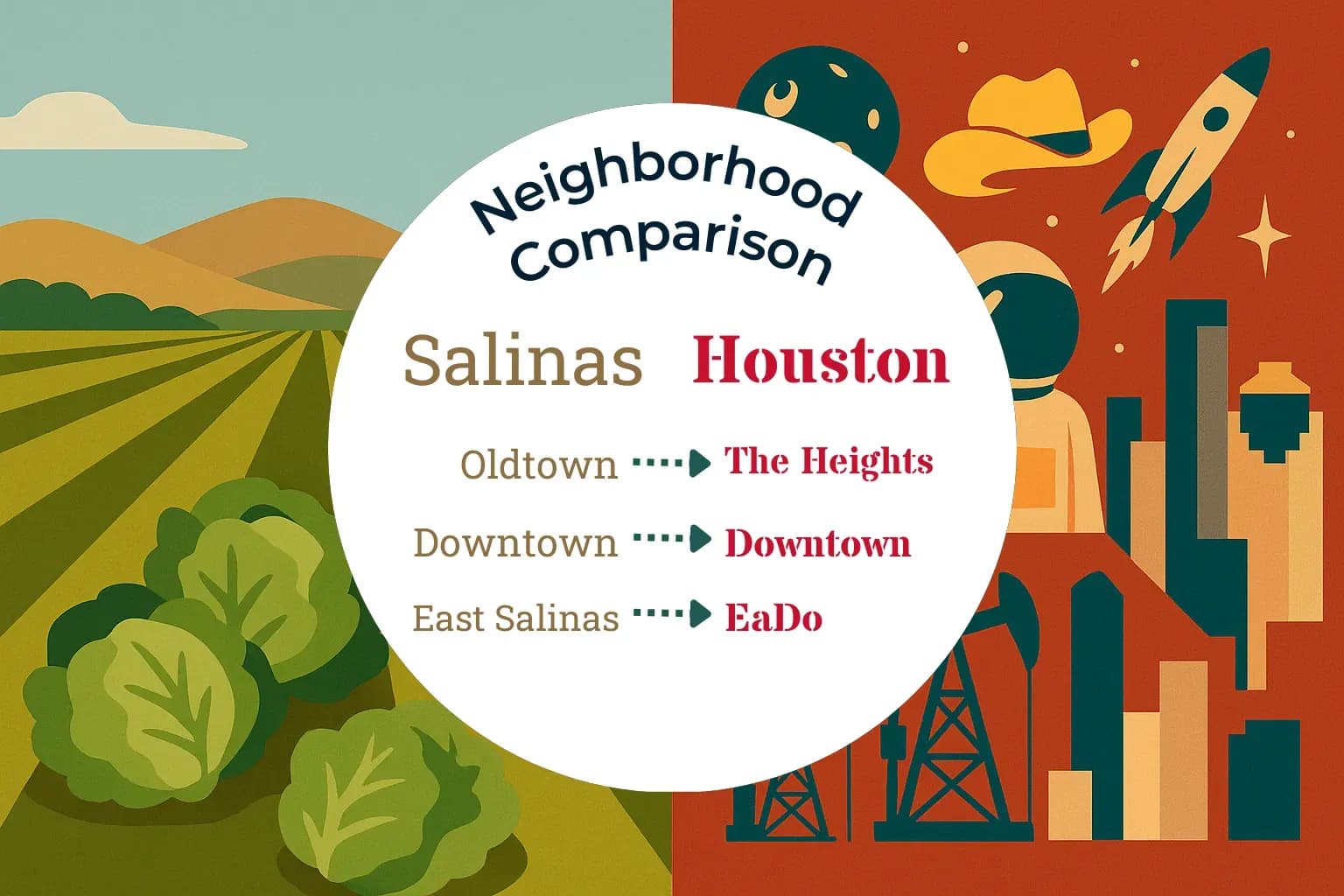 Salinas vs Houston Neighborhood Comparison