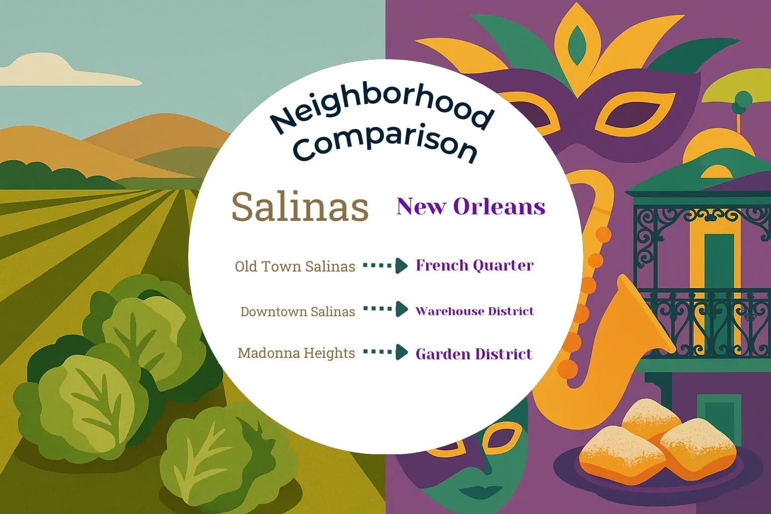 Salinas vs New Orleans Neighborhood Comparison