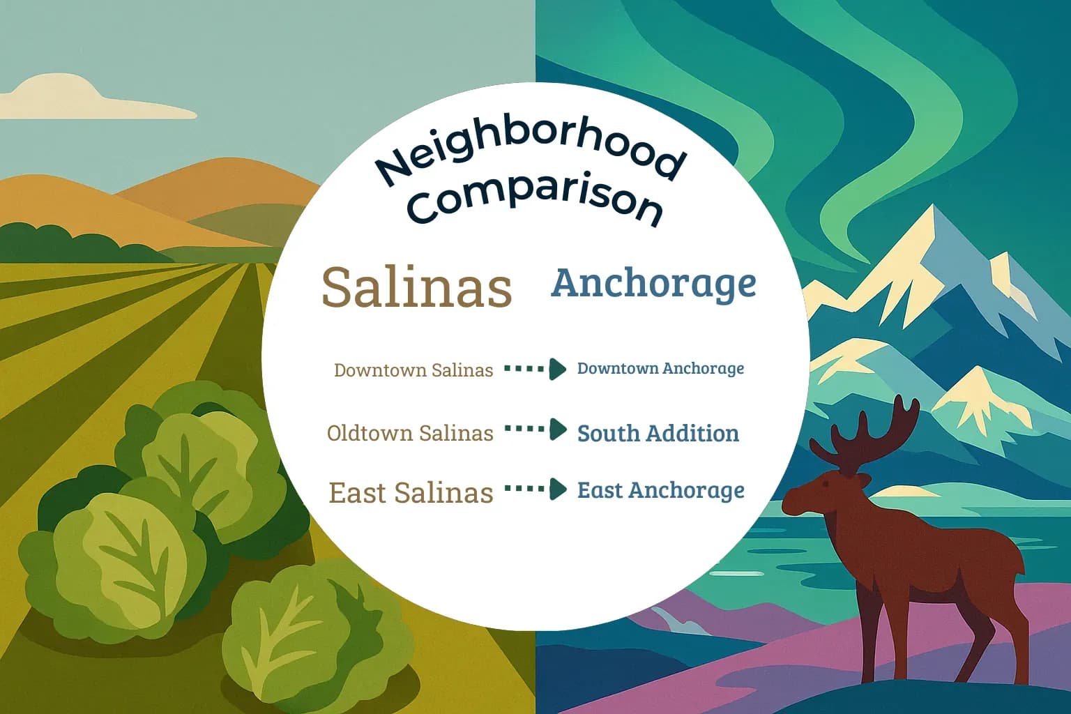 Salinas vs Anchorage Neighborhood Comparison