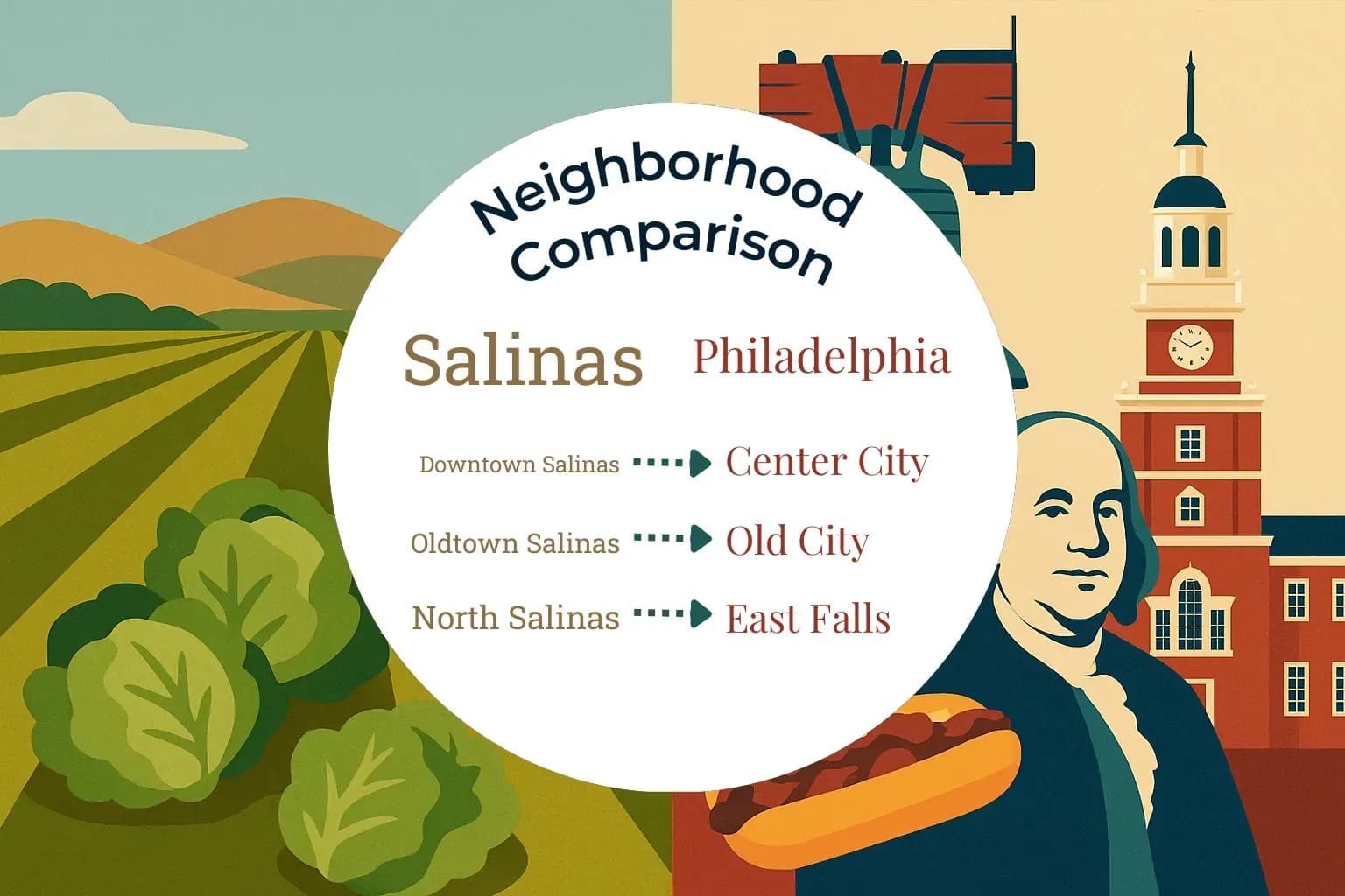 Salinas vs Philadelphia Neighborhood Comparison