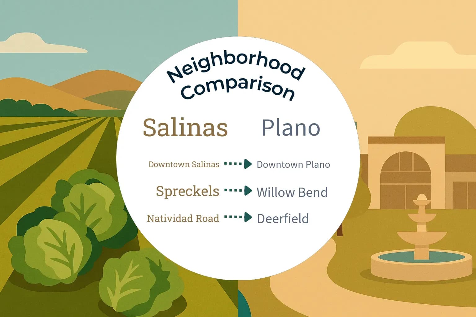 Salinas vs Plano Neighborhood Comparison