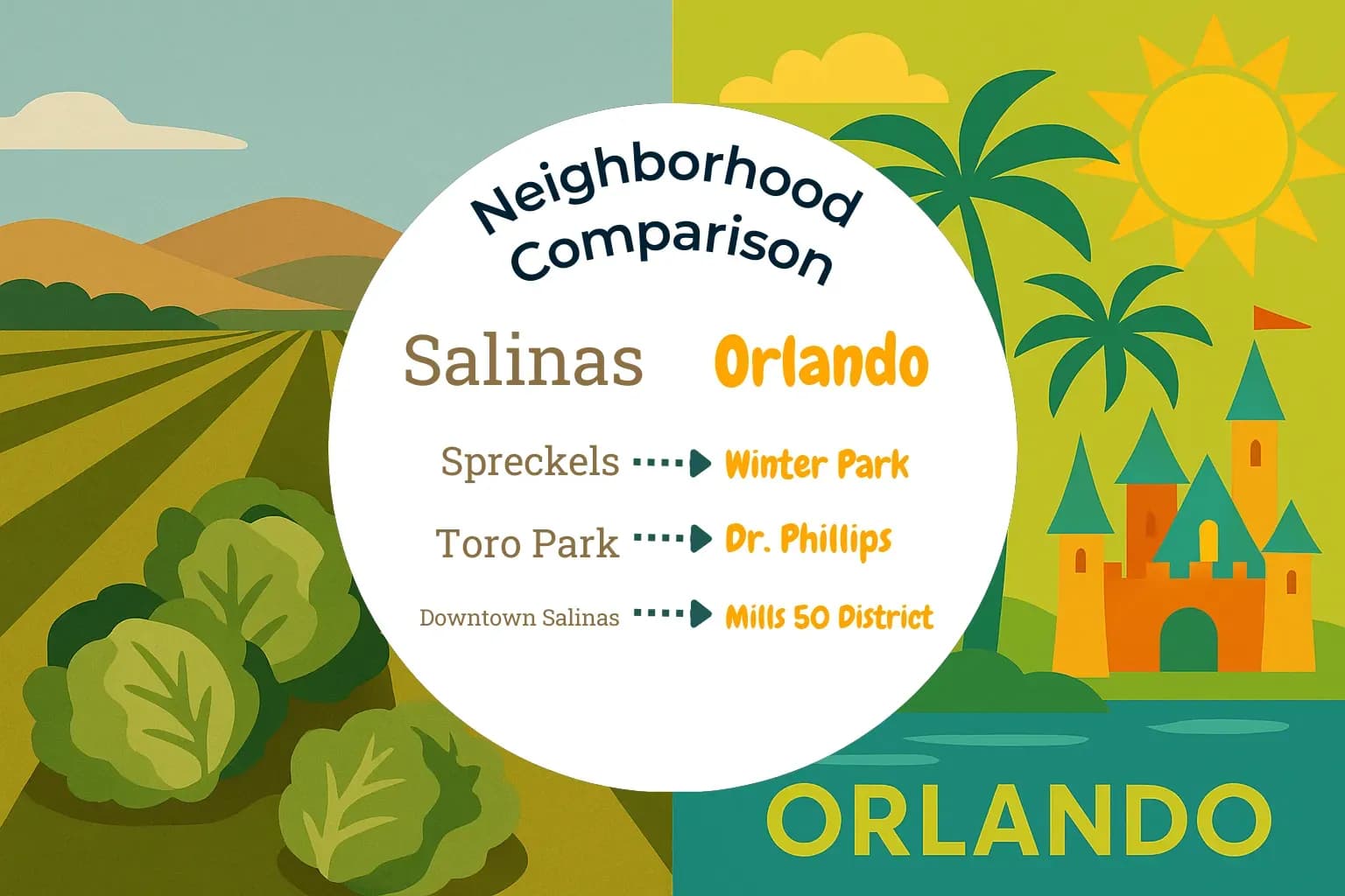 Salinas vs Orlando Neighborhood Comparison