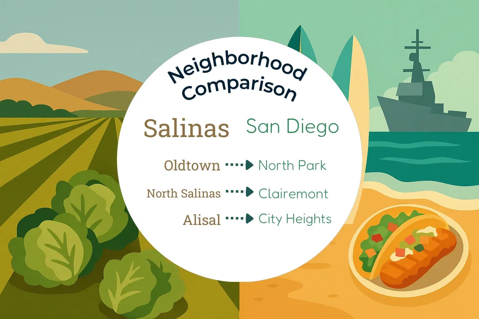 Salinas vs San Diego Neighborhood Comparison