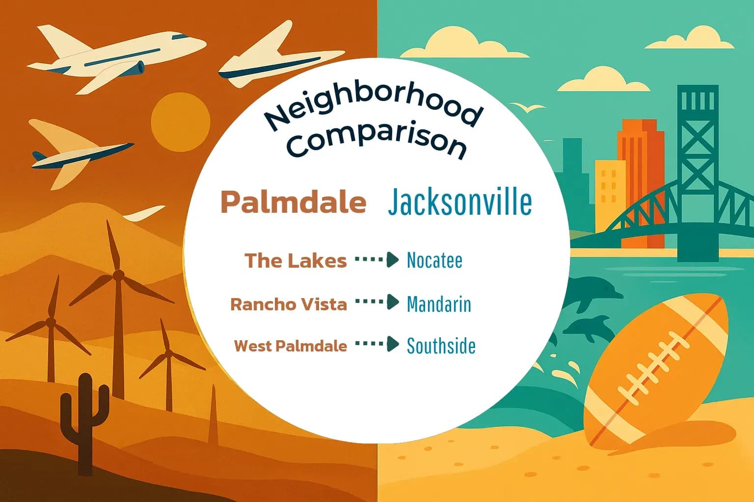 Palmdale vs Jacksonville Neighborhood Comparison