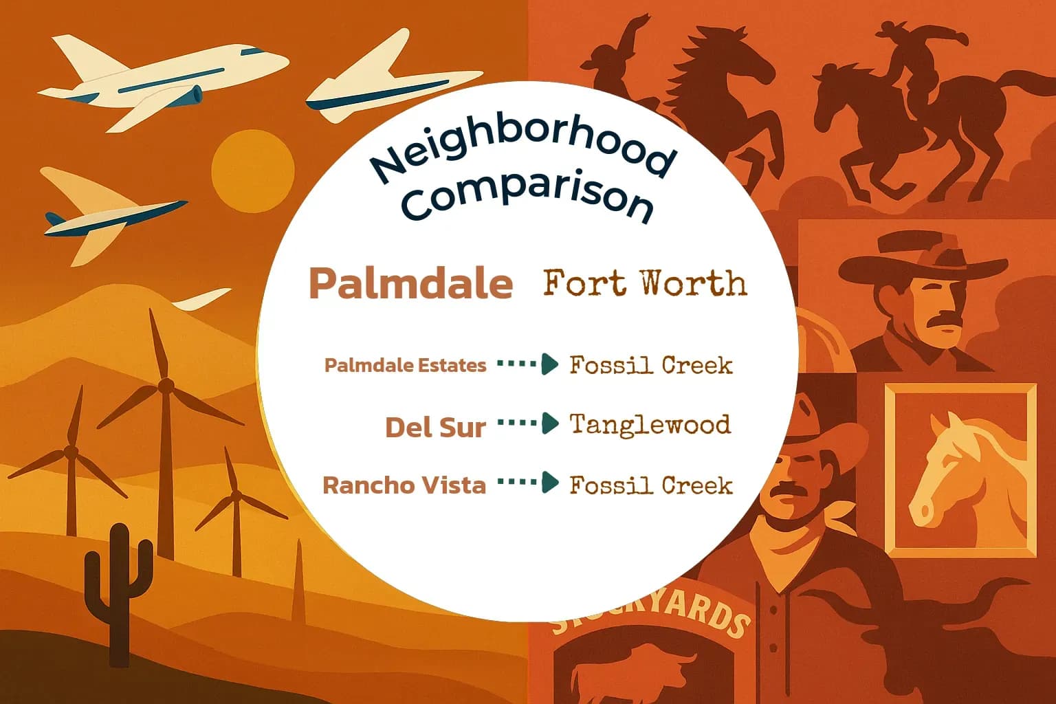 Palmdale vs Fort Worth Neighborhood Comparison