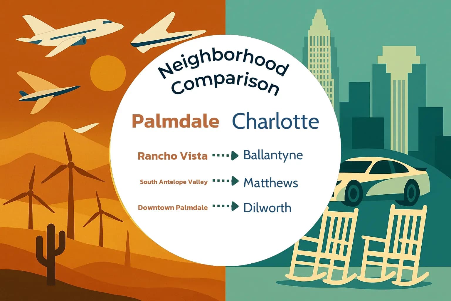 Palmdale vs Charlotte Neighborhood Comparison