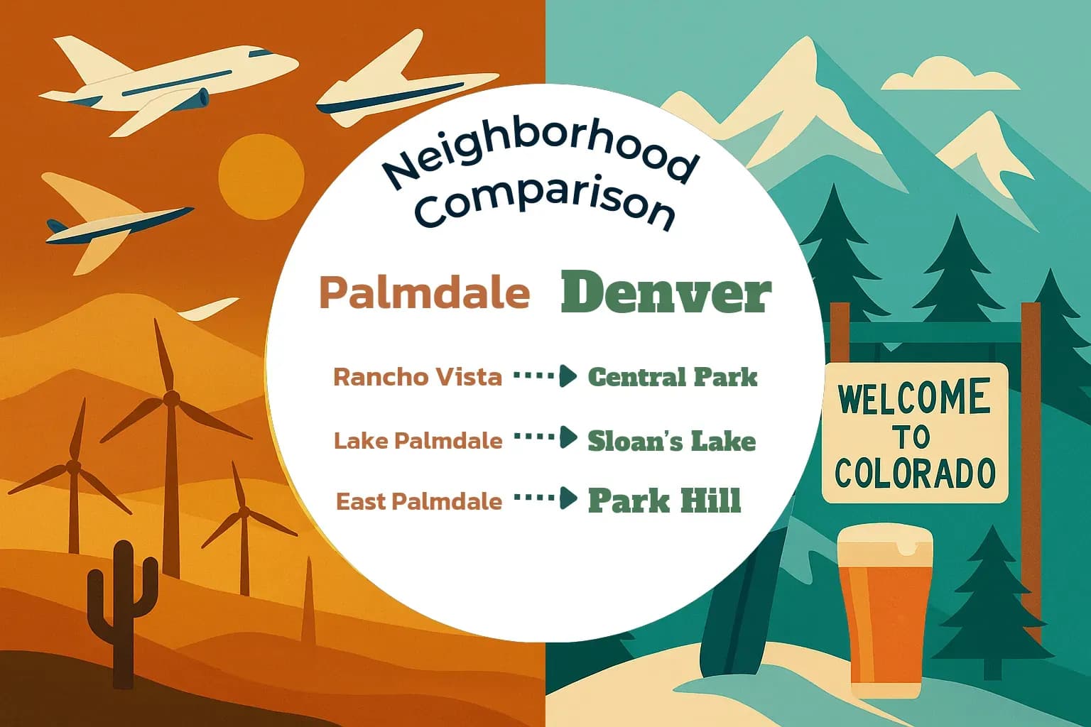 Palmdale vs Denver Neighborhood Comparison
