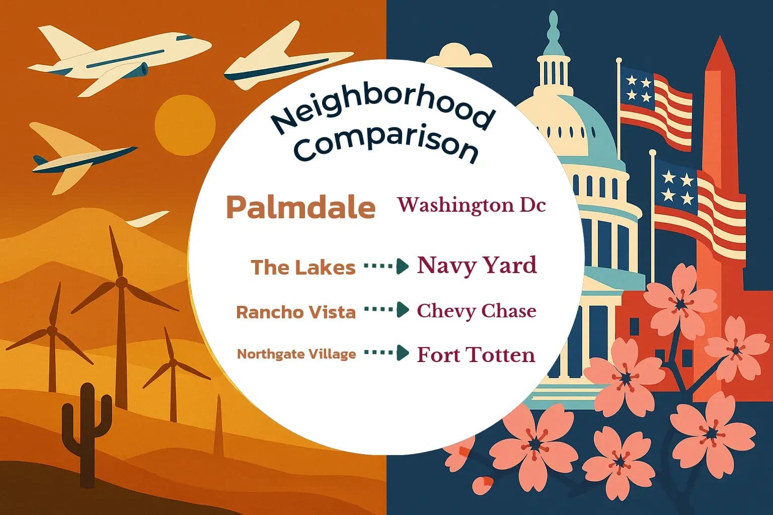 Palmdale vs Washington DC Neighborhood Comparison