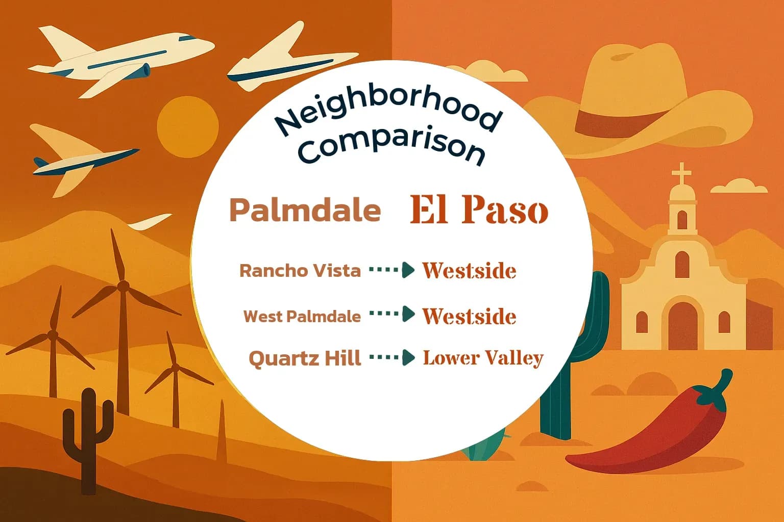 Palmdale vs El Paso Neighborhood Comparison