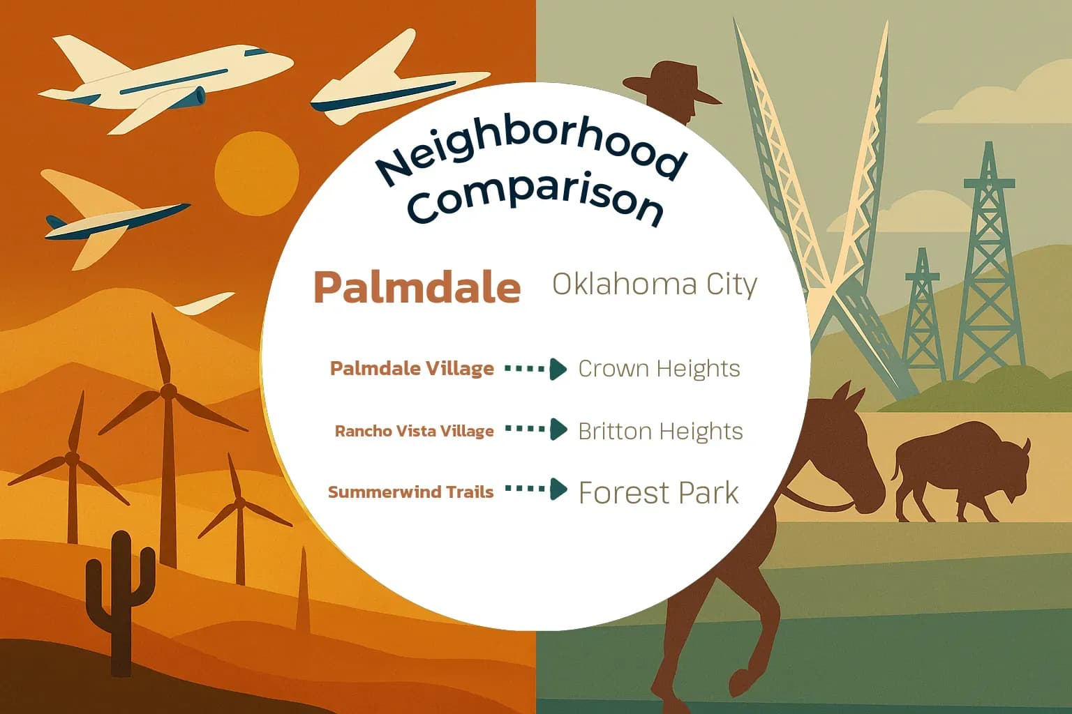 Palmdale vs Oklahoma City Neighborhood Comparison