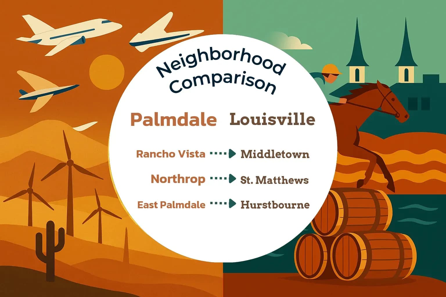 Palmdale vs Louisville Neighborhood Comparison