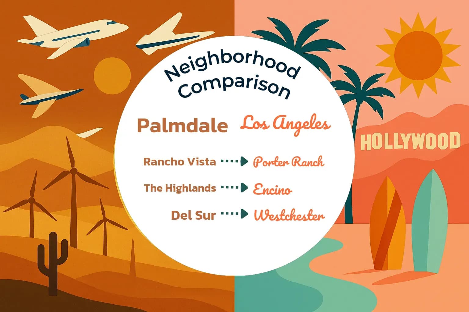 Palmdale vs Los Angeles Neighborhood Comparison