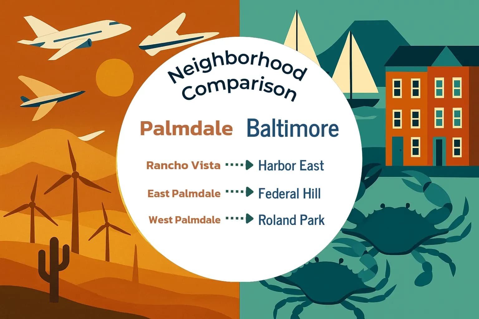 Palmdale vs Baltimore Neighborhood Comparison