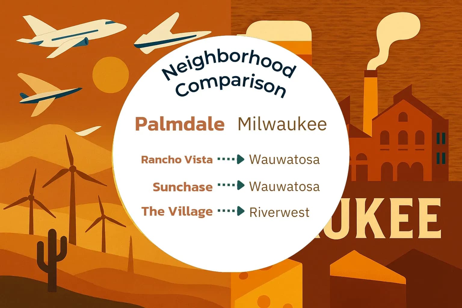 Palmdale vs Milwaukee Neighborhood Comparison