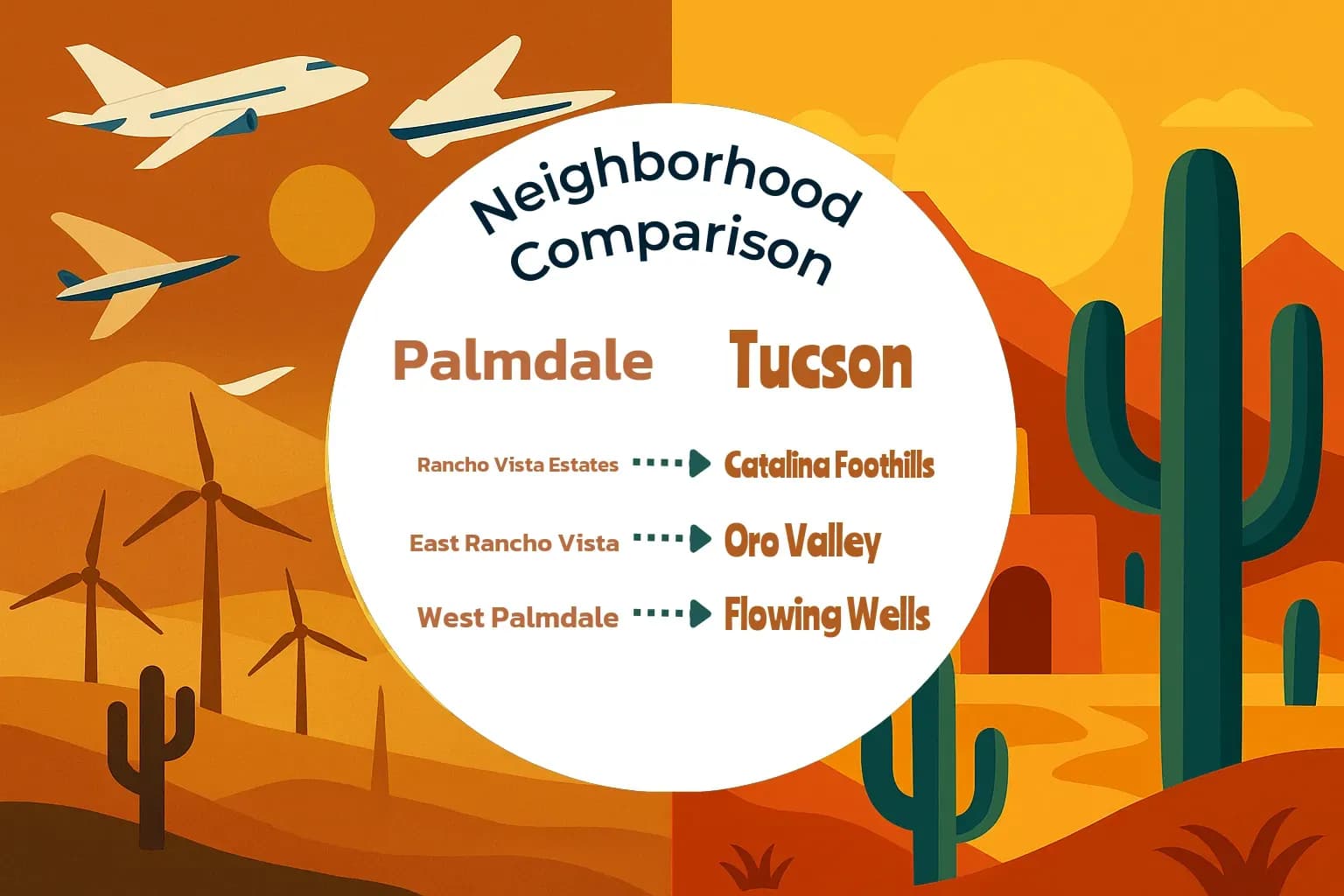 Palmdale vs Tucson Neighborhood Comparison