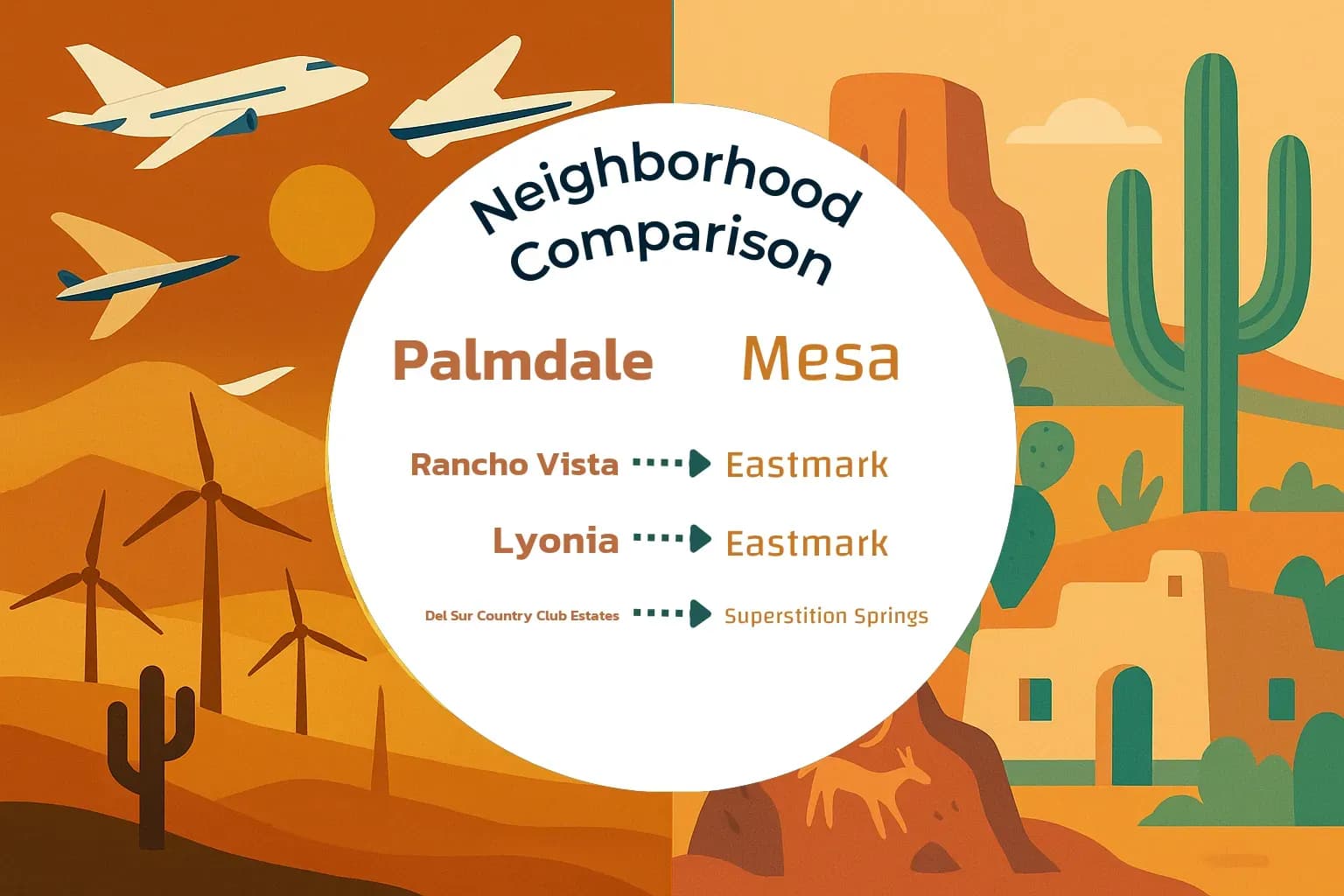 Palmdale vs Mesa Neighborhood Comparison