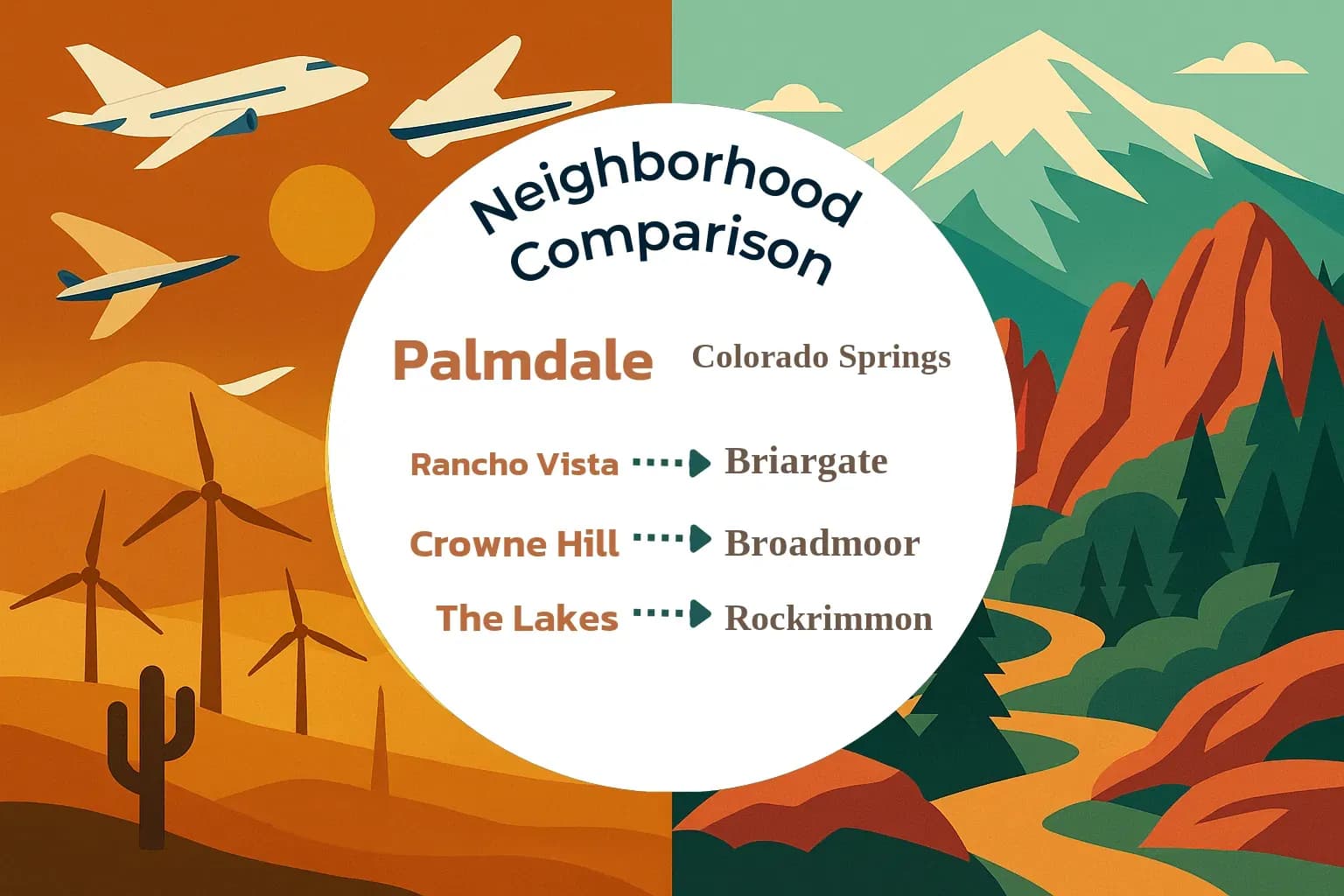 Palmdale vs Colorado Springs Neighborhood Comparison