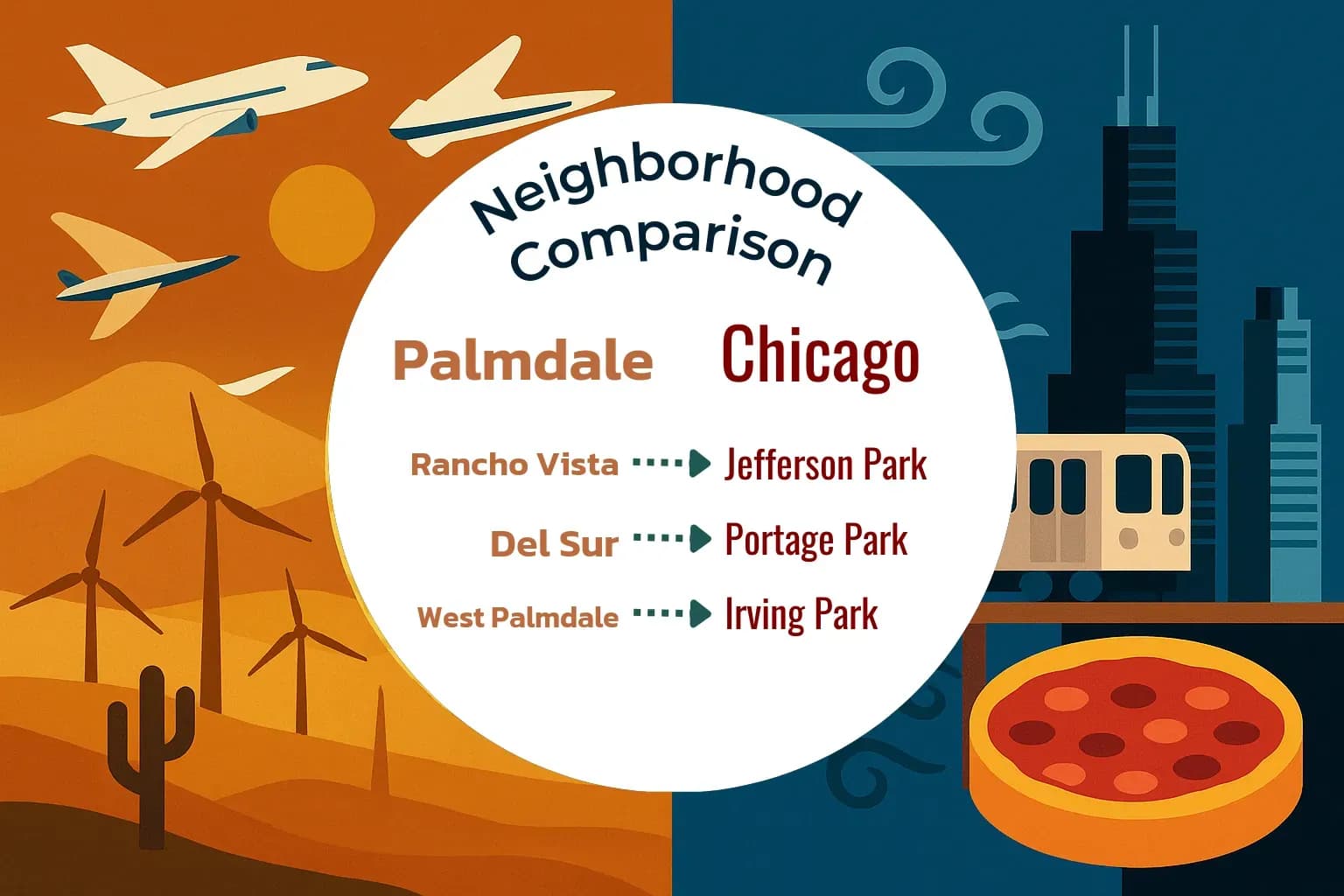 Palmdale vs Chicago Neighborhood Comparison