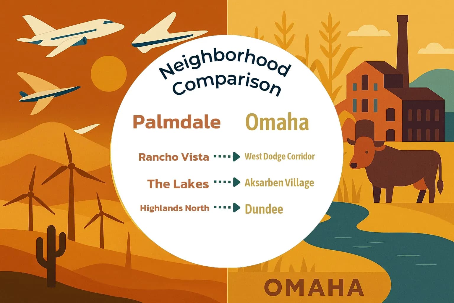 Palmdale vs Omaha Neighborhood Comparison