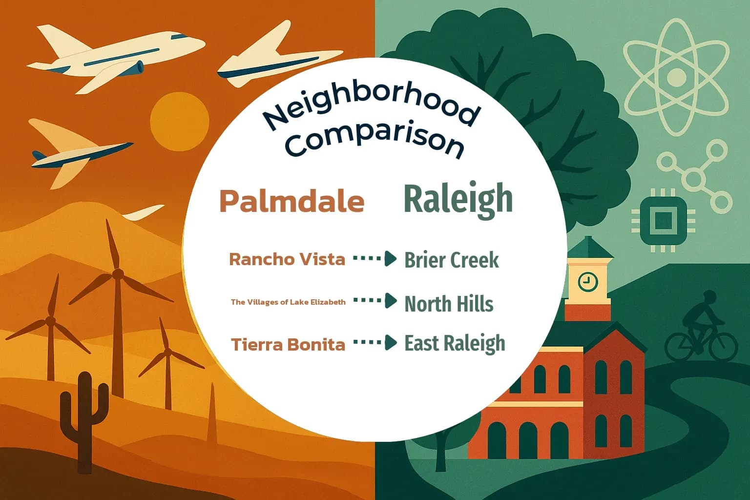 Palmdale vs Raleigh Neighborhood Comparison