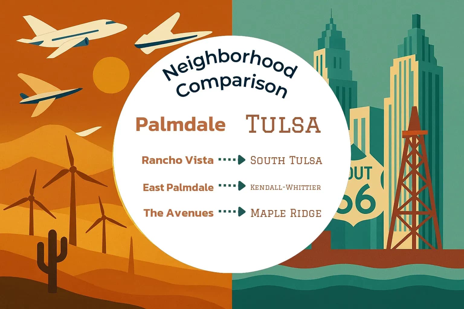 Palmdale vs Tulsa Neighborhood Comparison