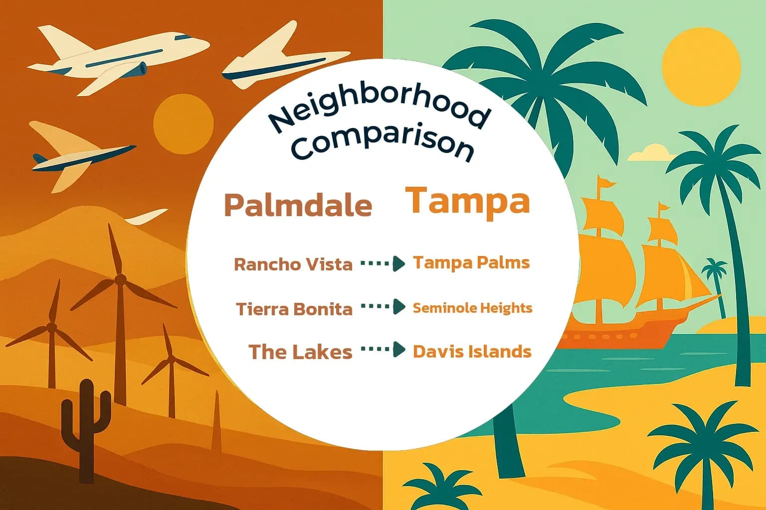 Palmdale vs Tampa Neighborhood Comparison