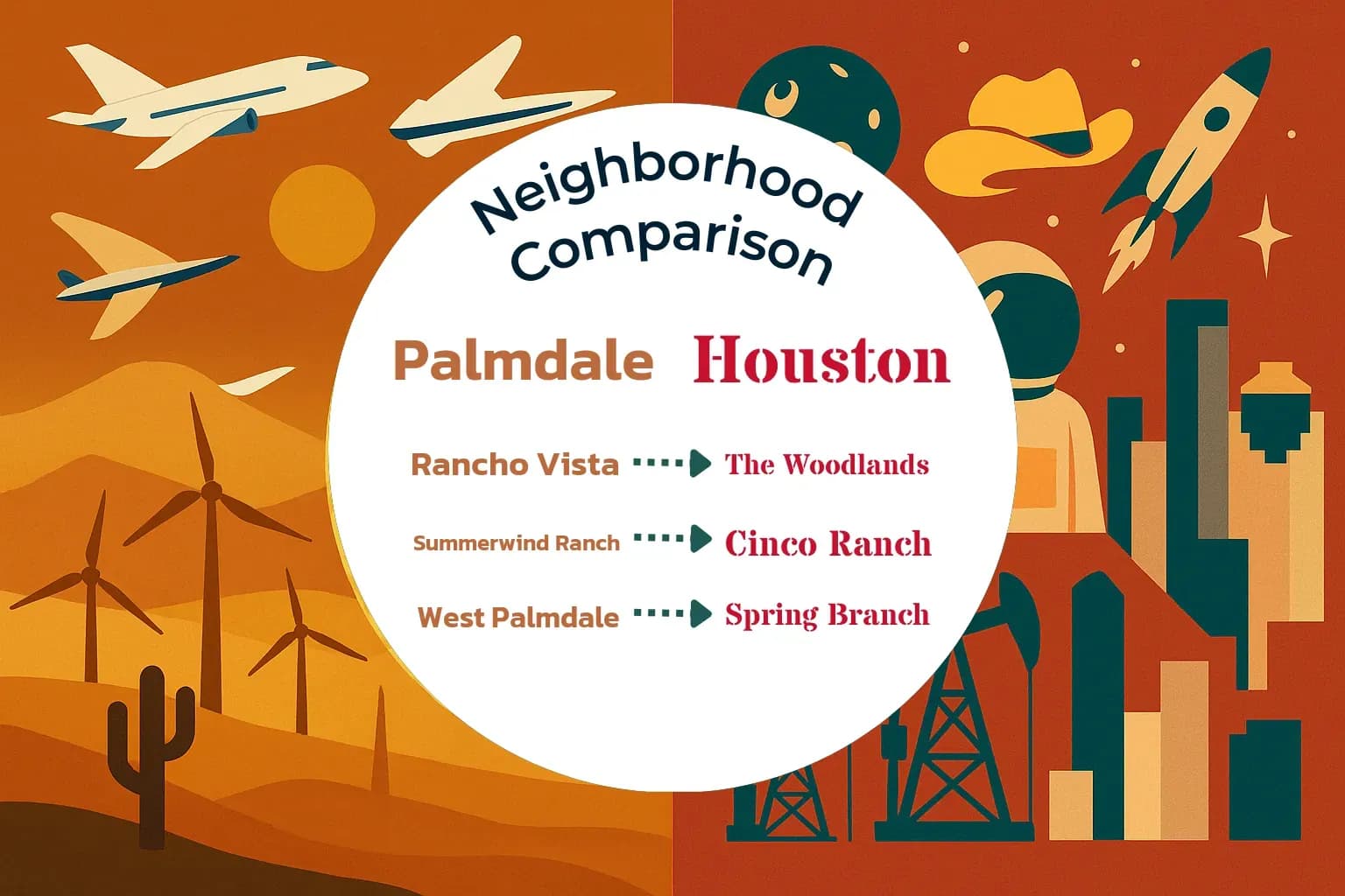 Palmdale vs Houston Neighborhood Comparison