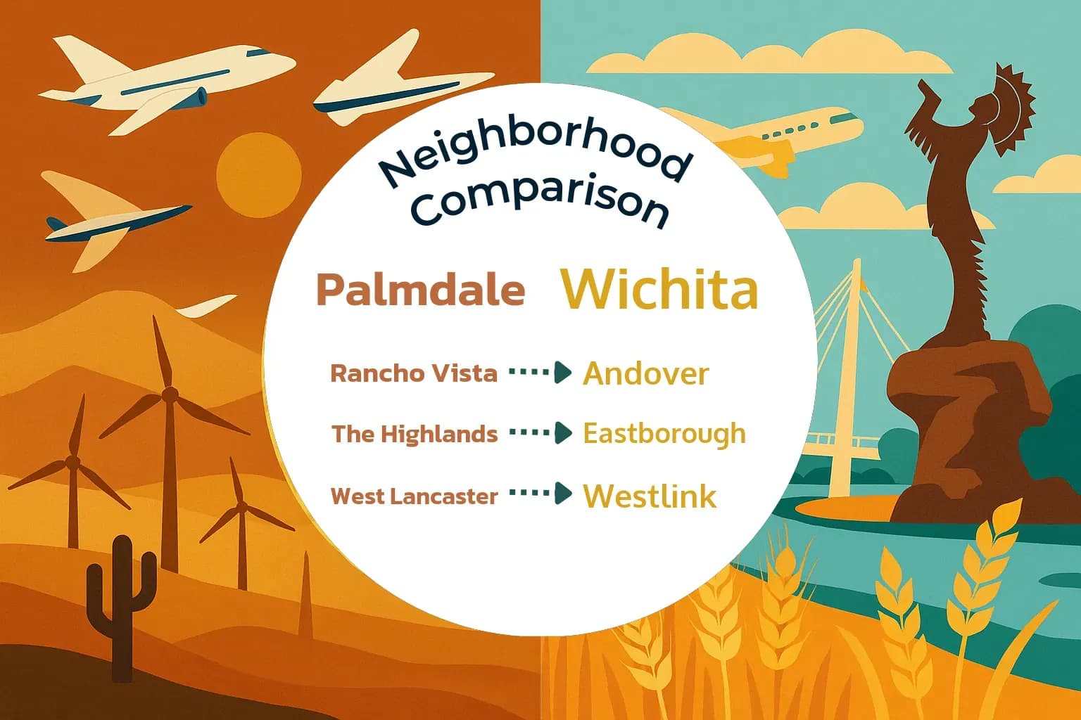 Palmdale vs Wichita Neighborhood Comparison
