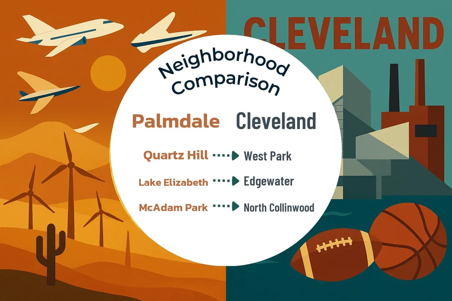 Palmdale vs Cleveland Neighborhood Comparison