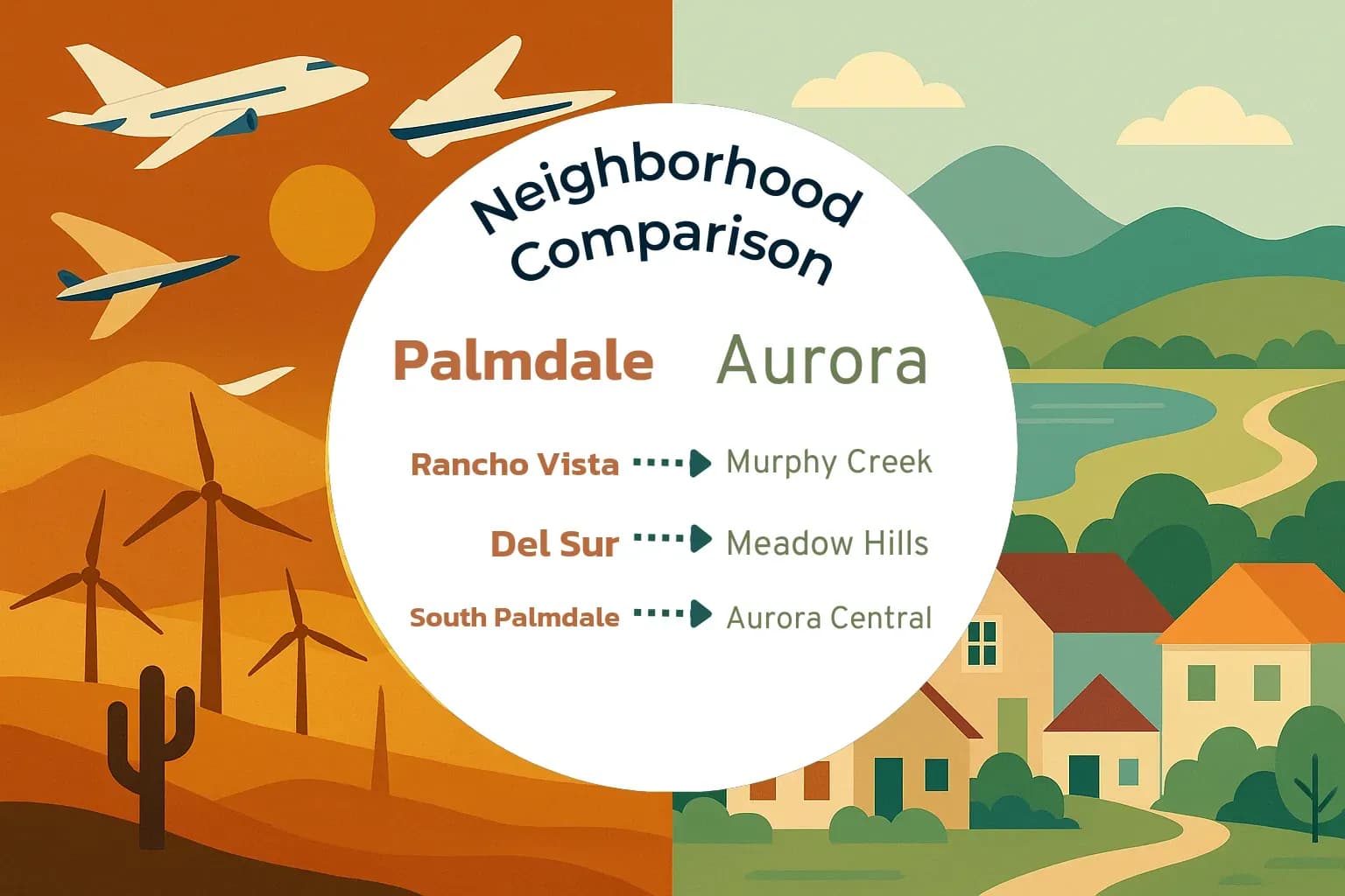 Palmdale vs Aurora Neighborhood Comparison
