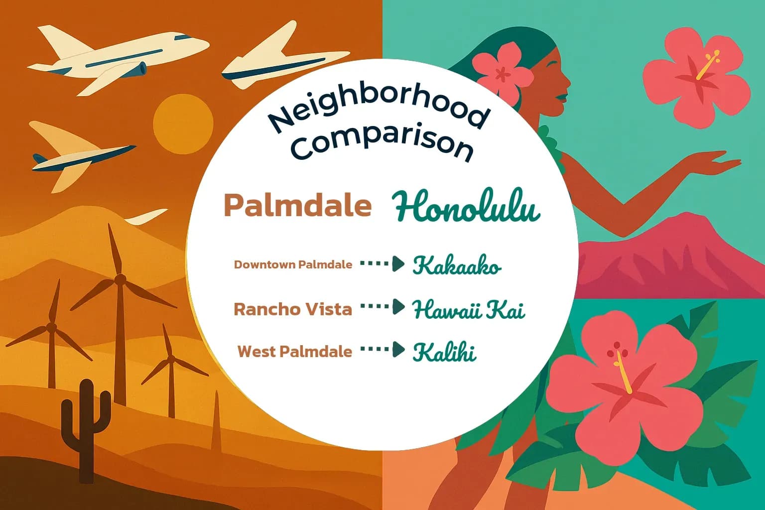 Palmdale vs Honolulu Neighborhood Comparison