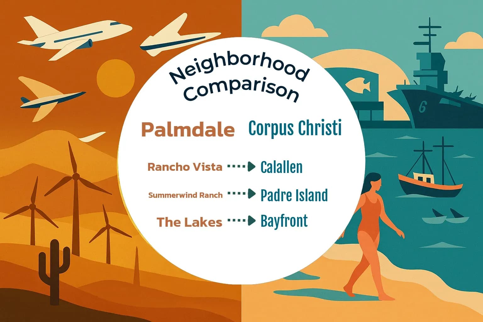 Palmdale vs Corpus Christi Neighborhood Comparison