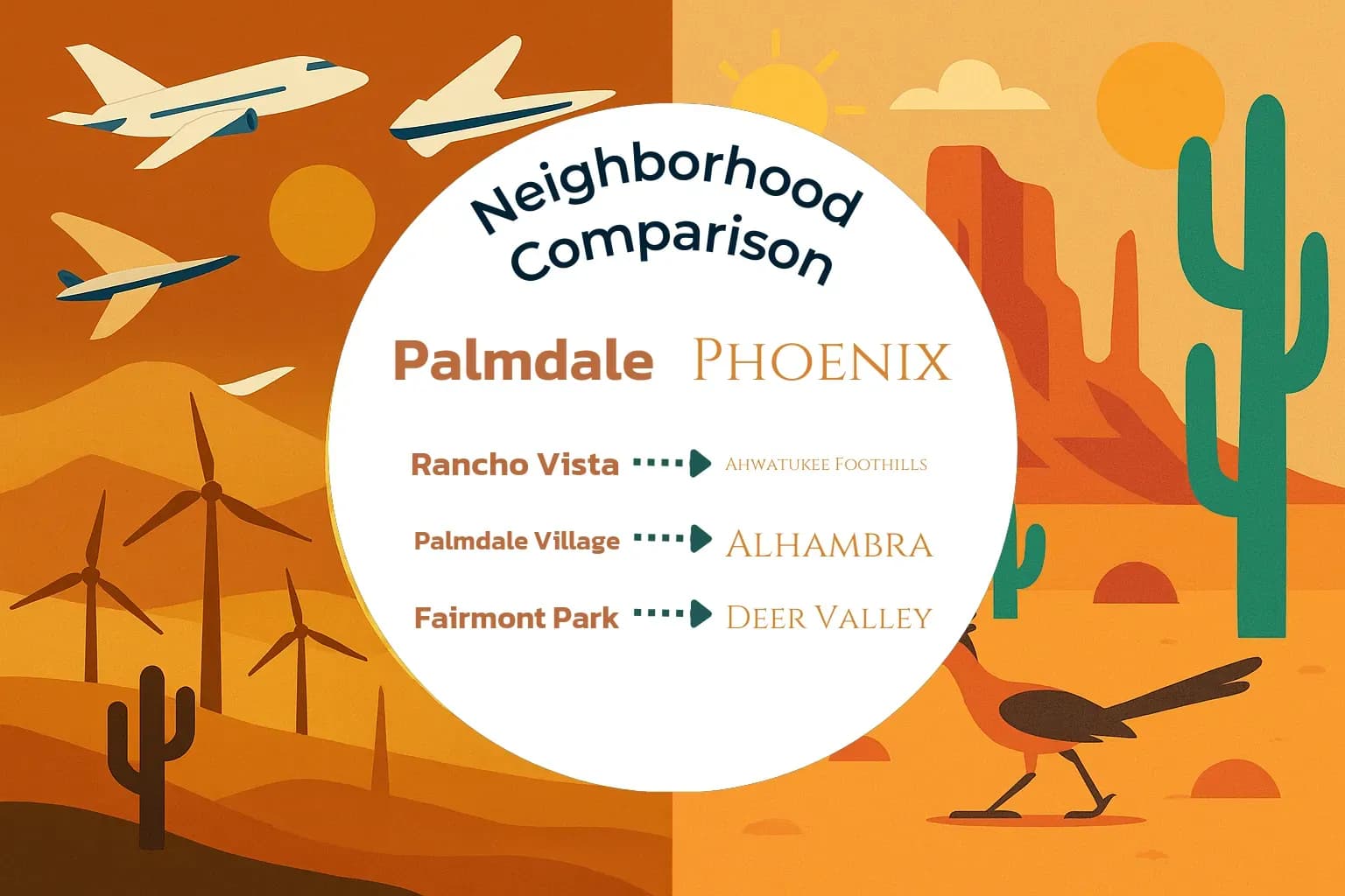 Palmdale vs Phoenix Neighborhood Comparison