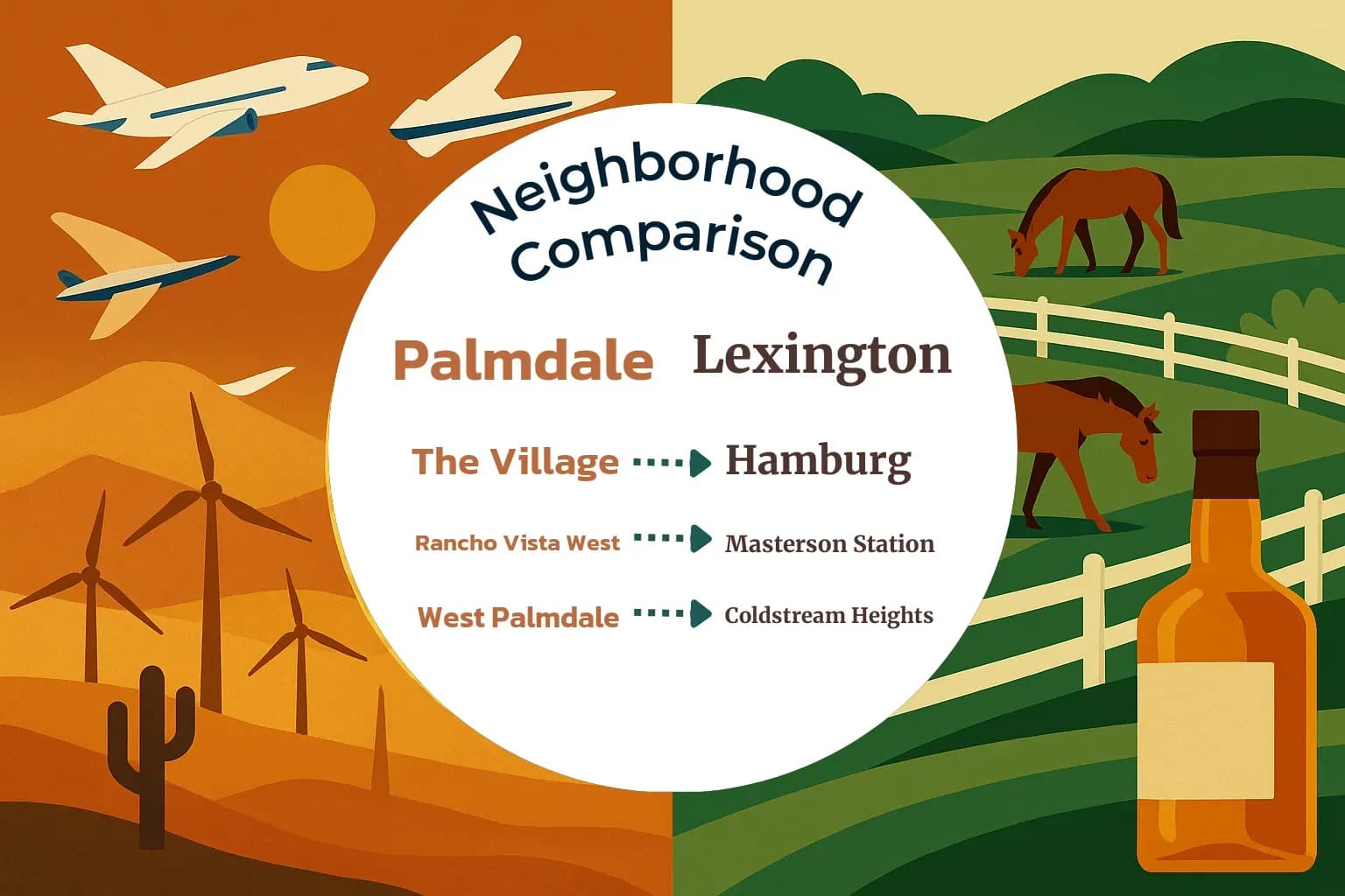 Palmdale vs Lexington Neighborhood Comparison