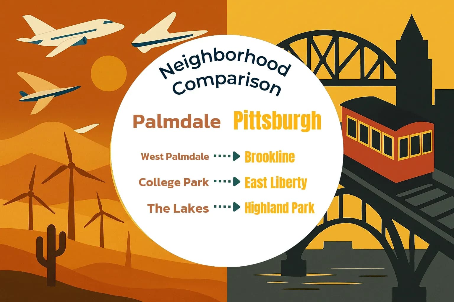 Palmdale vs Pittsburgh Neighborhood Comparison