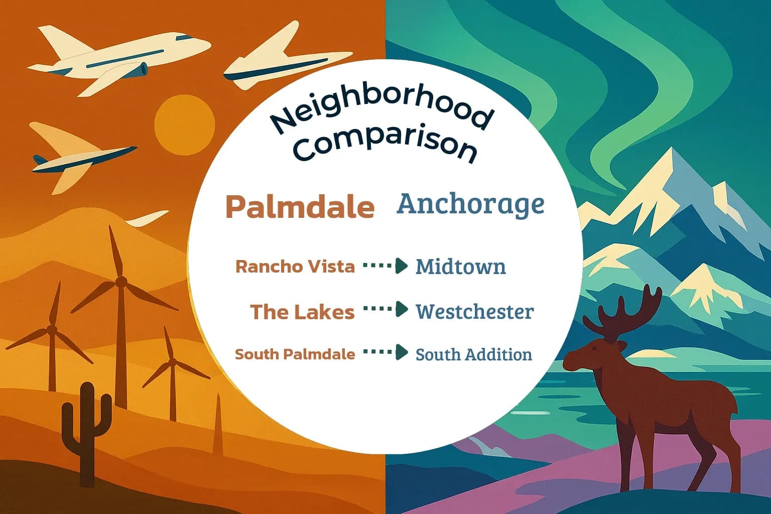 Palmdale vs Anchorage Neighborhood Comparison