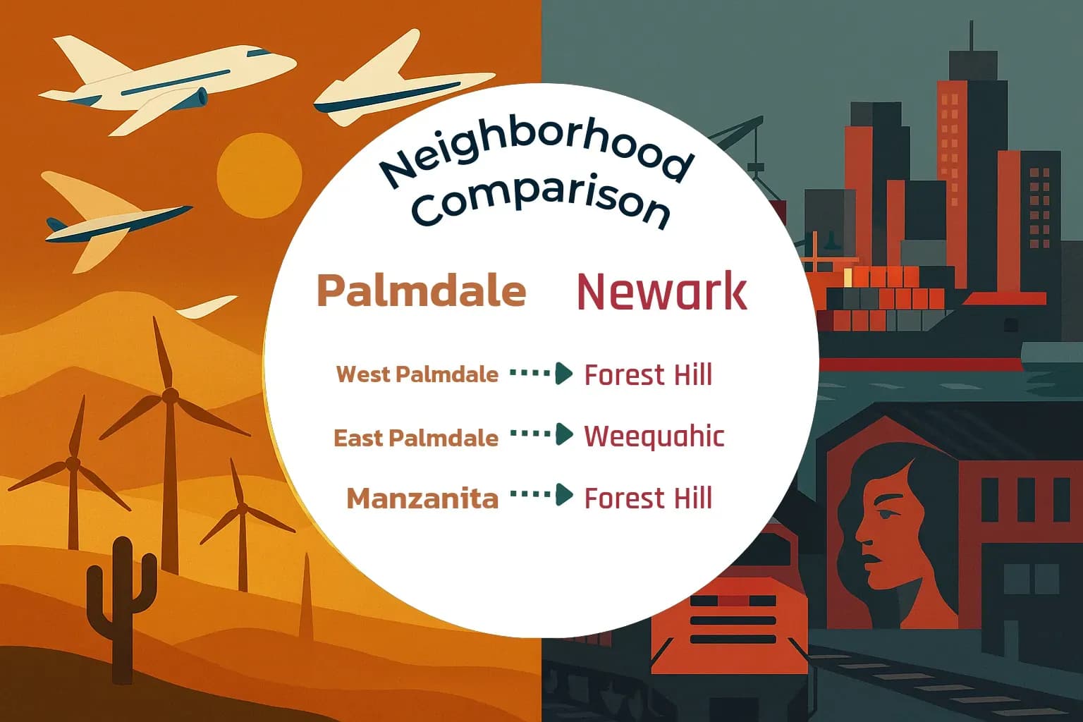 Palmdale vs Newark Neighborhood Comparison