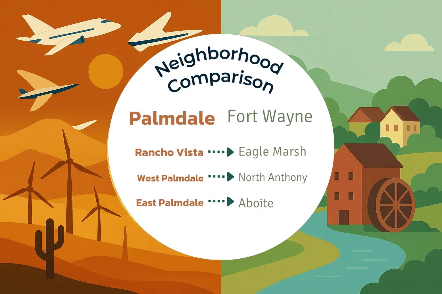 Palmdale vs Fort Wayne Neighborhood Comparison