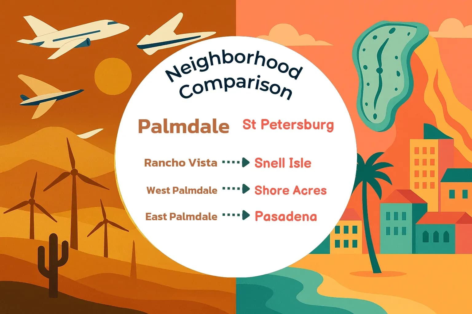 Palmdale vs St. Petersburg Neighborhood Comparison