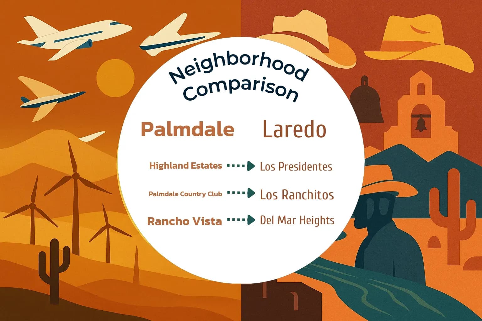 Palmdale vs Laredo Neighborhood Comparison
