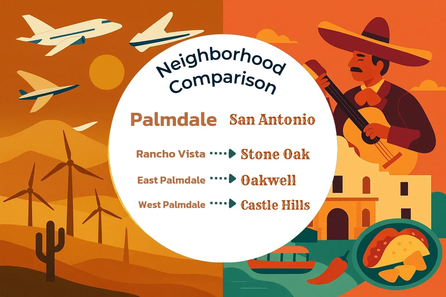 Palmdale vs San Antonio Neighborhood Comparison