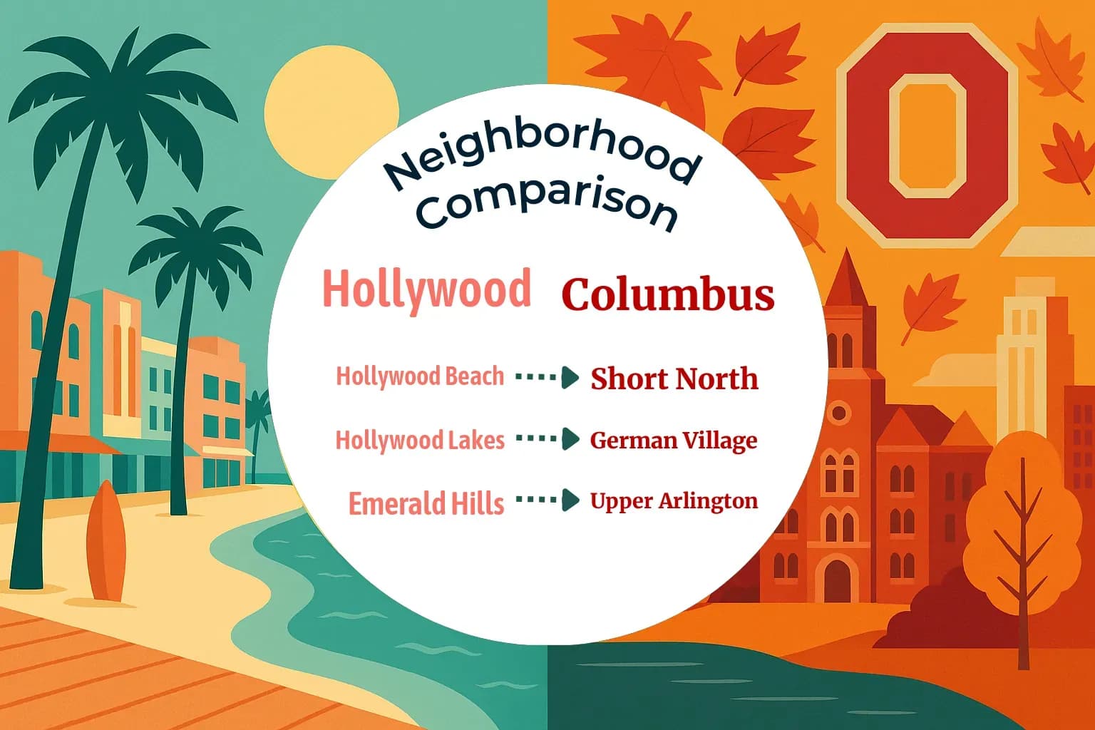 Hollywood vs Columbus Neighborhood Comparison
