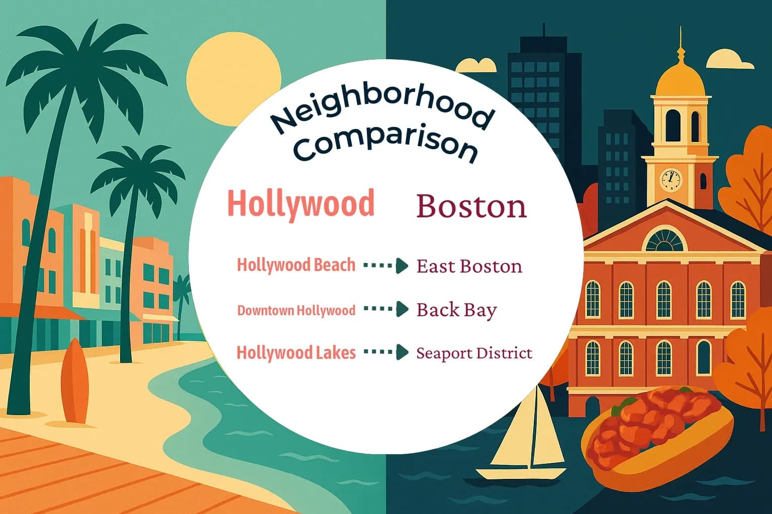 Hollywood vs Boston Neighborhood Comparison