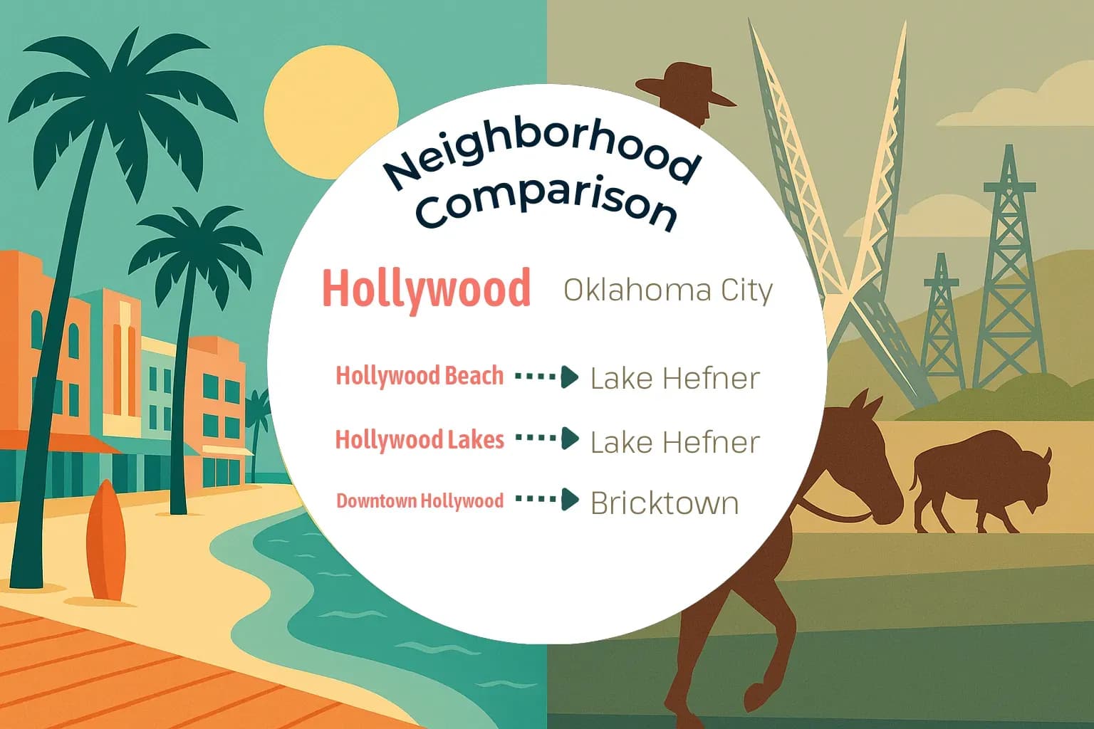 Hollywood vs Oklahoma City Neighborhood Comparison
