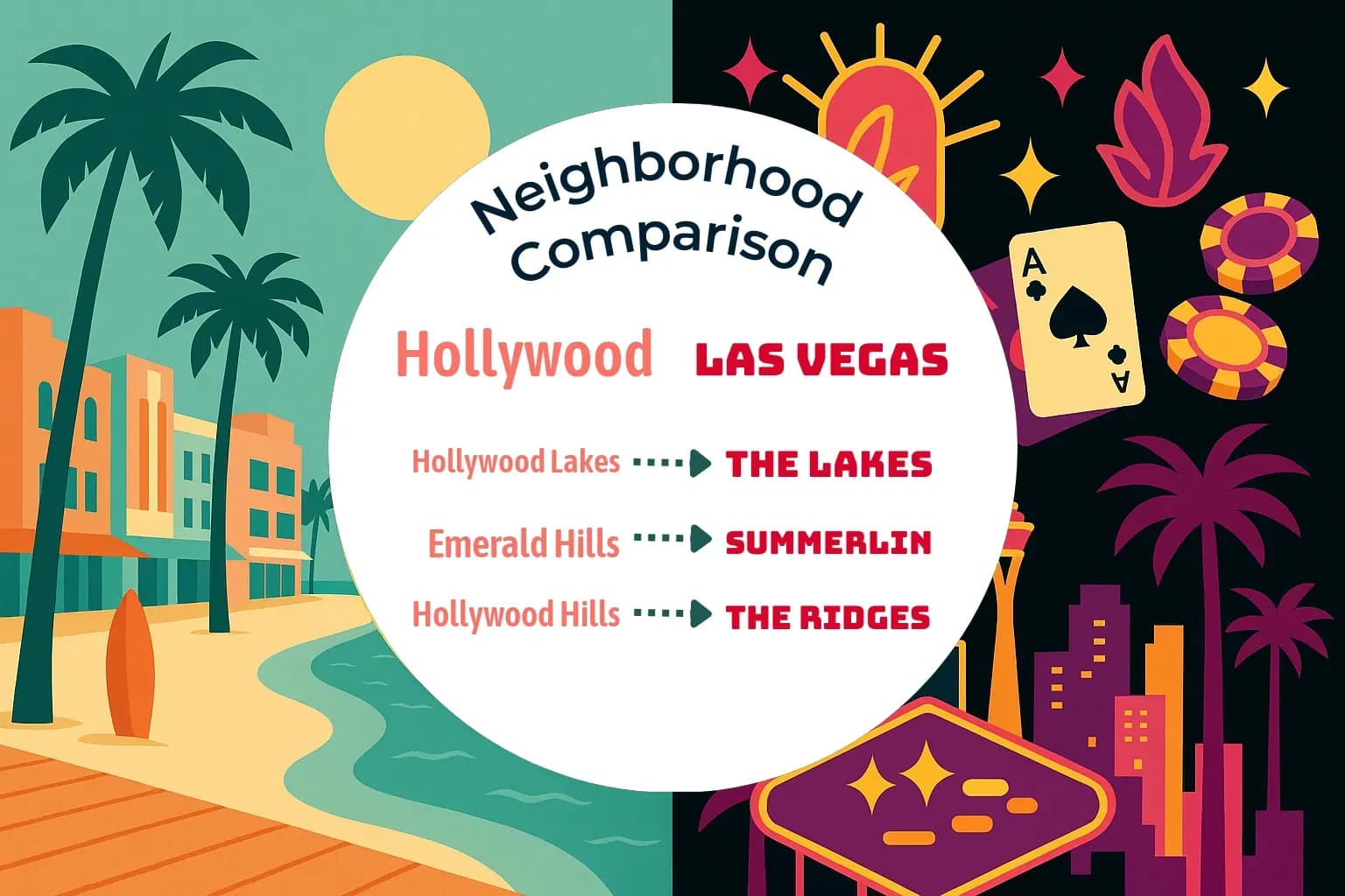 Hollywood vs Las Vegas Neighborhood Comparison