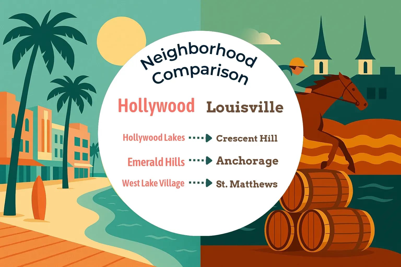 Hollywood vs Louisville Neighborhood Comparison
